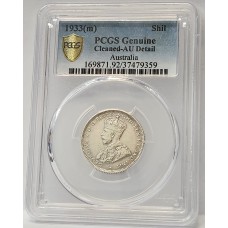 AUSTRALIA 1933 . ONE 1 SHILLING . PCGS GENUINE